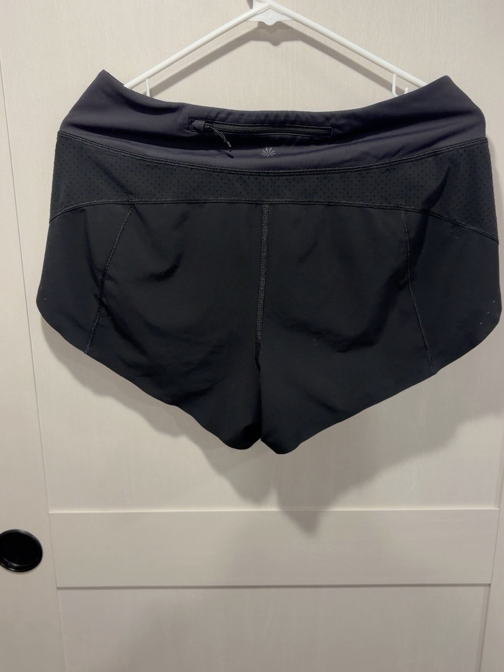 Athleta Black Performance Athletic Shorts with Wide Waistband - Picture 3 of 5